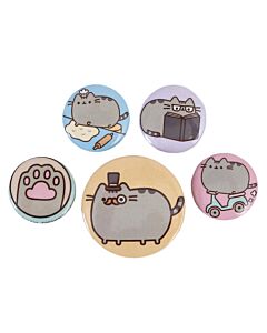 Pusheen Fancy Button Badge Set-TM-05938 Maznun Football