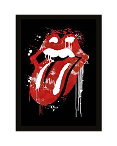 The Rolling Stones Graffiti Lips Picture 16 x 12 Maznun Football