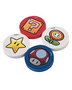 Super Mario 4pk Eraser Set Maznun Football