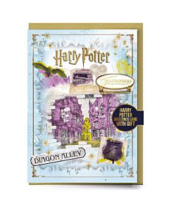 Harry Potter Diagon Alley Greetings Card with Badge Maznun Football