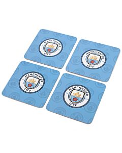 Manchester City FC 4pk Cork Coaster Maznun Football