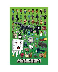 Minecraft Character Montage Poster 200 Maznun Football