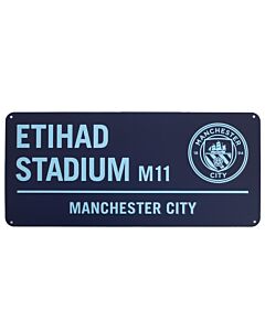 Manchester City FC Two Tone Street Sign Maznun Football