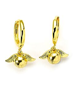 Harry Potter Gold Plated Golden Snitch Hoop Earrings Maznun Football