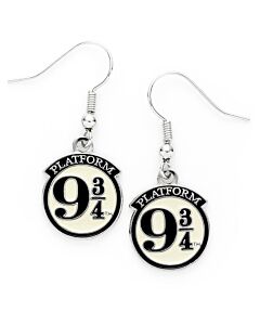 Harry Potter Silver Plated 9 & 3 Quarters Hook Earrings Maznun Football