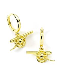 Arsenal FC Gold Finish Cannon Hoop Earrings Maznun Football