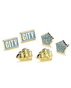 Manchester City FC Stud Earring Set Maznun Football