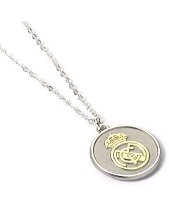 Real Madrid CF Silver Finish Necklace Maznun Football
