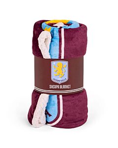 Aston Villa FC Sherpa Fleece Blanket Maznun Football