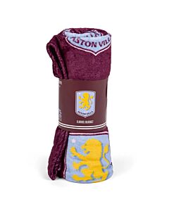 Aston Villa FC Multi Crest Fleece Blanket Maznun Football