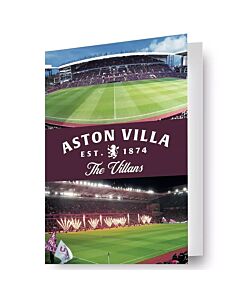 Aston Villa FC 3D Lenticular Birthday Card Maznun Football
