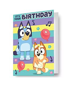 Bluey 3D Lenticular Birthday Card Maznun Football