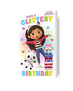 Gabby's Dollhouse Glittery Birthday Card Maznun Football