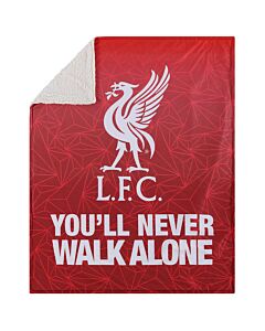 Liverpool FC Slogan Sherpa Fleece Blanket Maznun Football