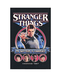 Stranger Things 5 Poster My Battery Is Charged 46 Maznun Football