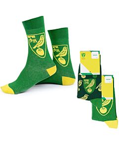 Norwich City FC Twin Pack Dress Socks 7-11 Maznun Football