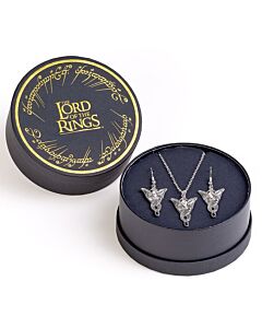The Lord Of The Rings Evenstar Necklace & Earrings Gift Box Maznun Football