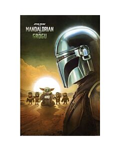 Star Wars: The Mandalorian and Grogu Poster Sunset 73 Maznun Football
