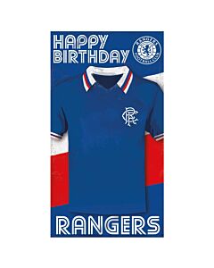 Rangers FC Shirt Birthday Card Maznun Football