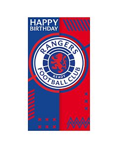 Rangers FC Crest Birthday Card Maznun Football
