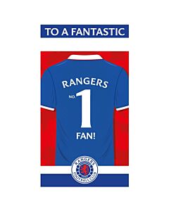 Rangers FC FC Personalised Birthday Card Maznun Football