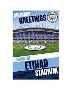 Manchester City FC Pop-Up Birthday Card Maznun Football