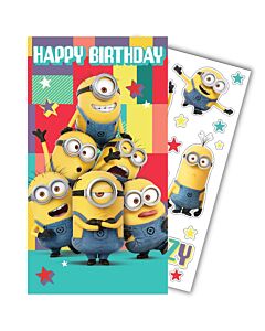 Despicable Me Birthday Card With Stickers Maznun Football