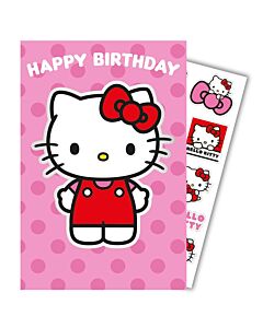 Hello Kitty Birthday Card With Stickers Maznun Football