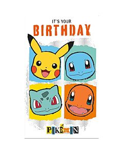 Pokemon Faces Birthday Card Maznun Football