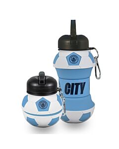 Manchester City FC Collapsible Football Drinks Bottle Maznun Football