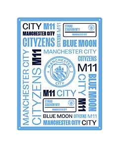 Manchester City FC Large Montage Sign Maznun Football