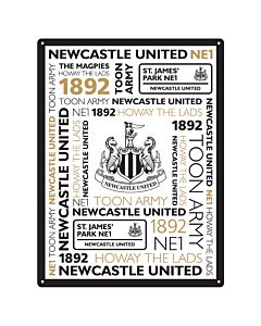 Newcastle United FC Large Montage Sign Maznun Football